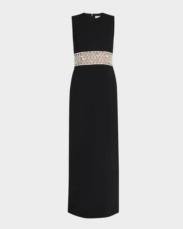 Malda Sleeveless Crystal-Embellished Gown